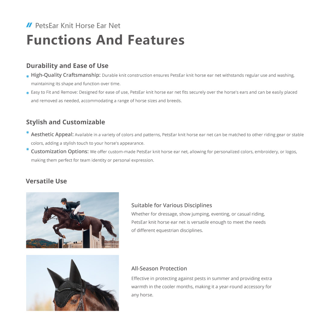 functions and features of horse ear net