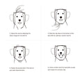 Load image into Gallery viewer, Step-by-step guide demonstrating how to properly fit pet ear muffs，Shows correct alignment for optimal noise protection
