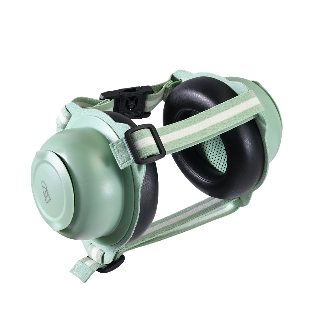 PetsEar DE-03 Noise-Reduction Dog & Cat Earmuffs – Airplane Travel, Beige & Light Green Pet Headphones