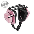Load image into Gallery viewer, A pair of glossy rose gold earmuffs designed for pets, to help soothe them in noisy environments (such as during fireworks or grooming).
